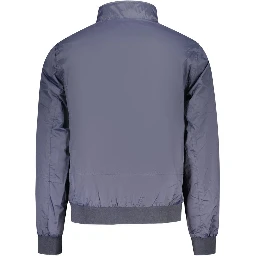 Blue Polyester Men's Jacket