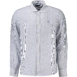 Blue Linen Pattern Shirt