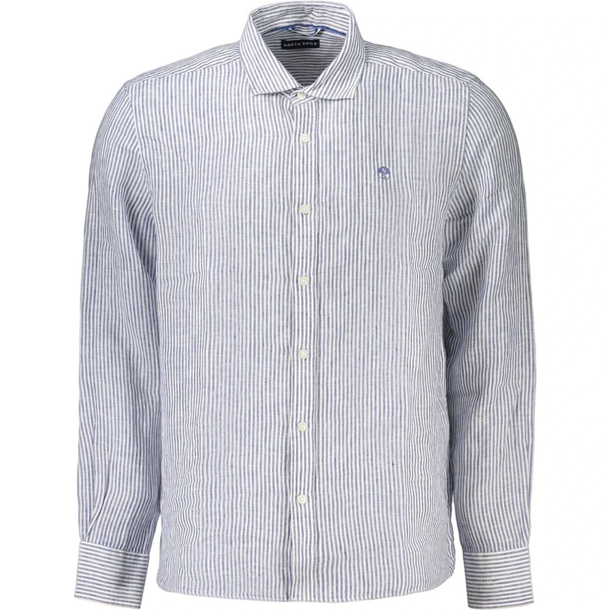 Blue Linen Pattern Shirt