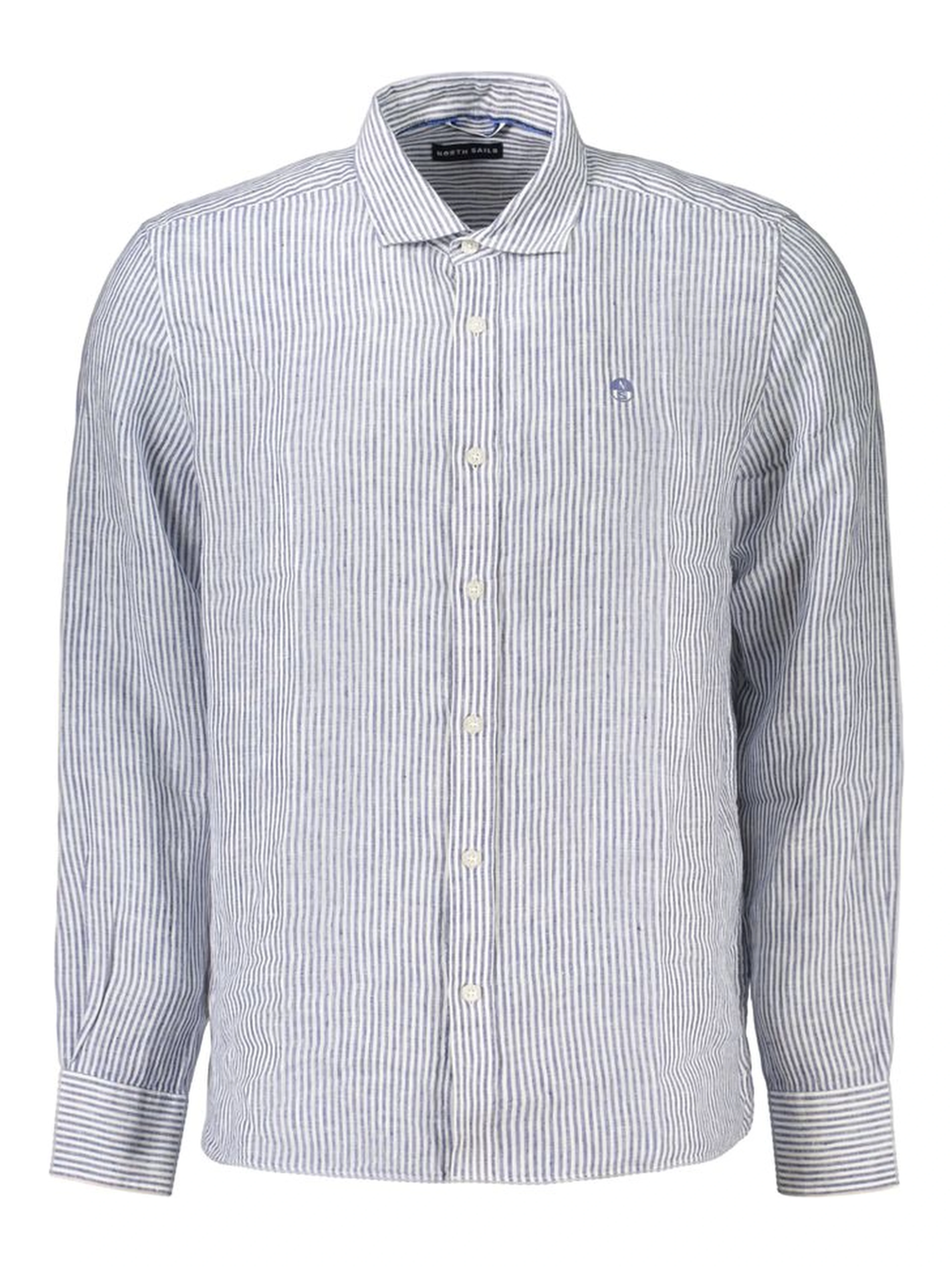Blue Linen Pattern Shirt