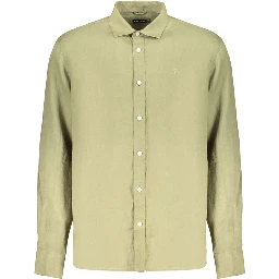 Green Linen Dress Shirt