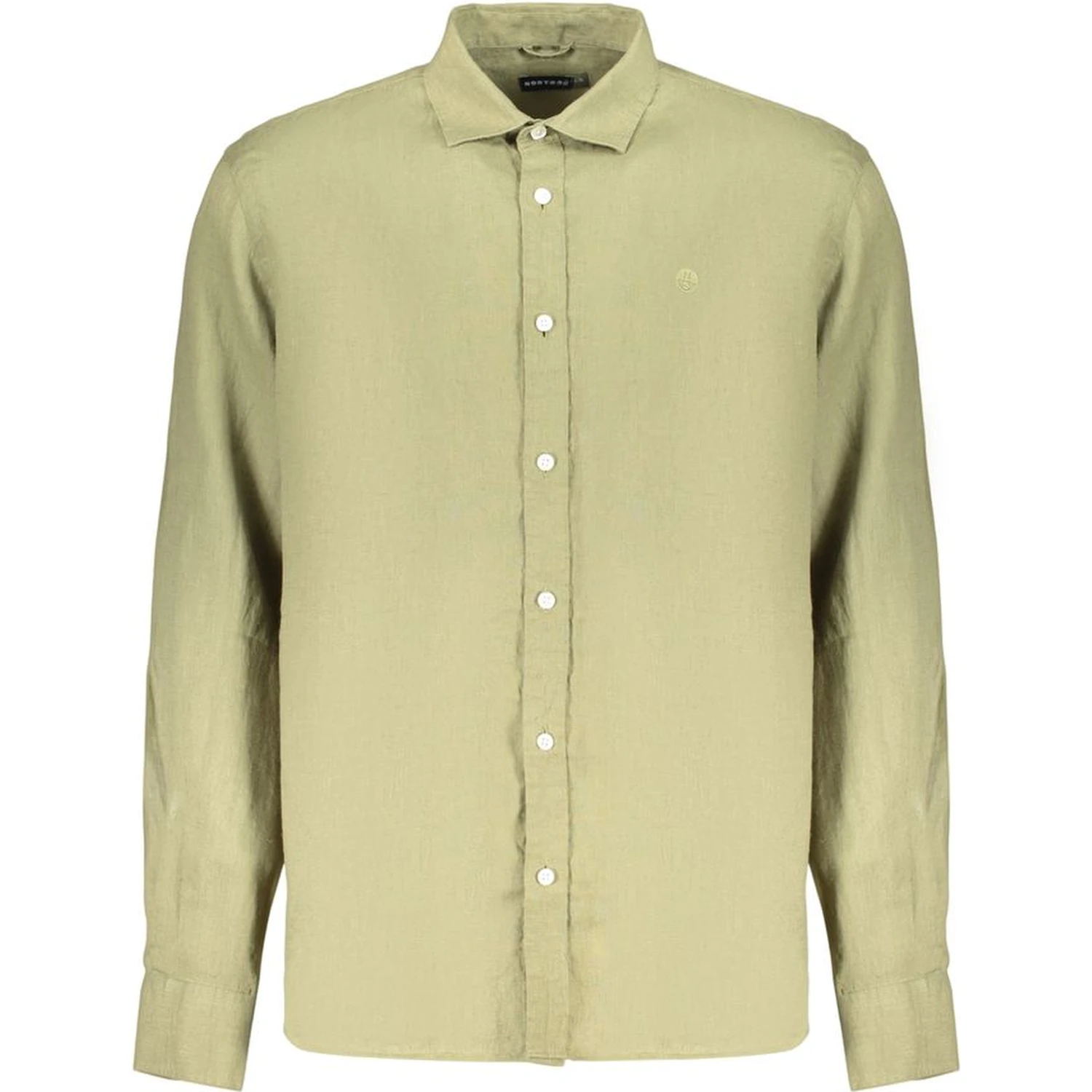 Green Linen Dress Shirt