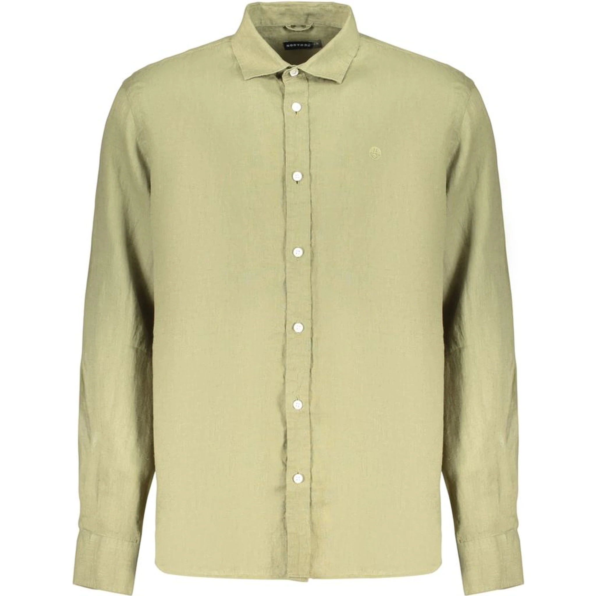 Green Linen Dress Shirt