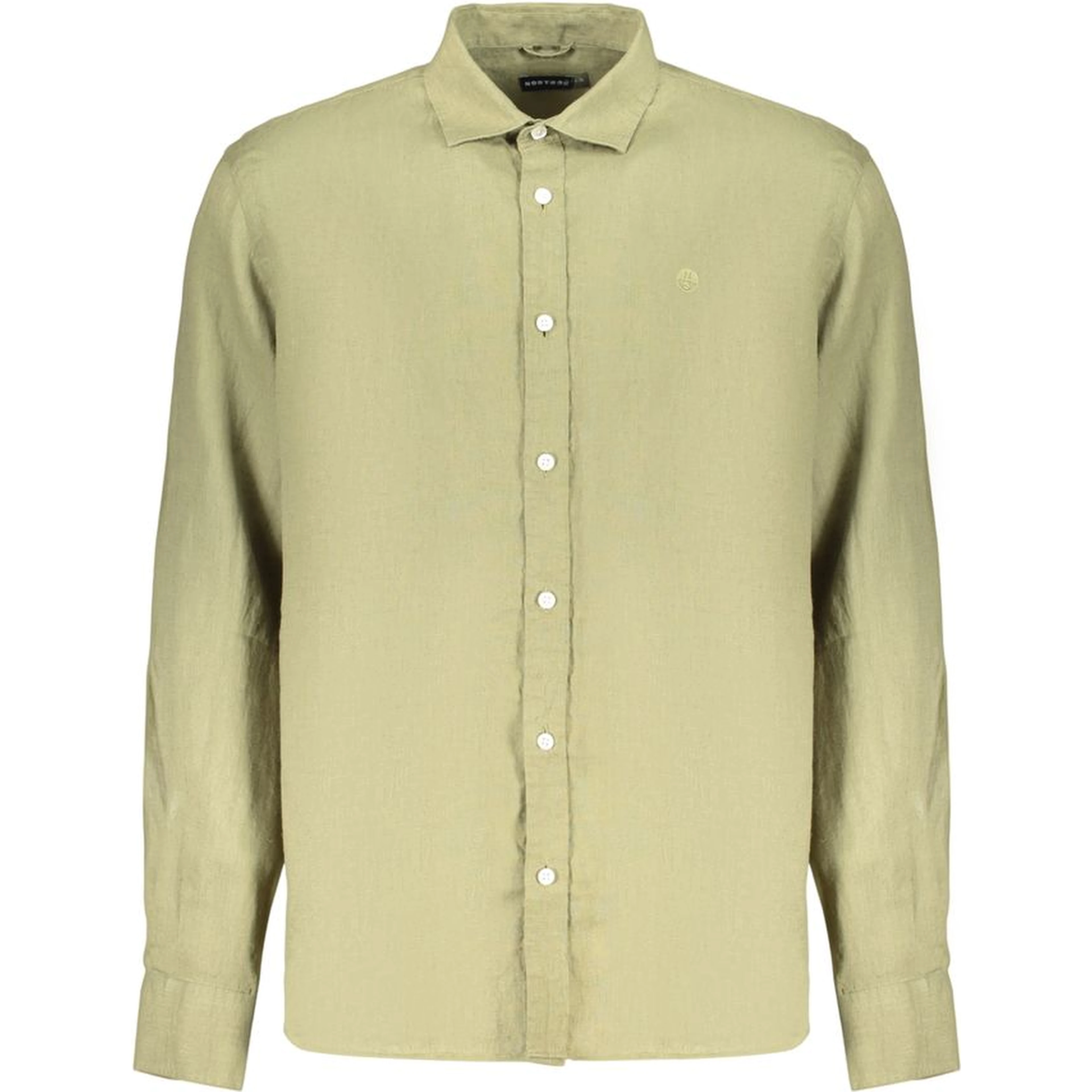 Green Linen Dress Shirt