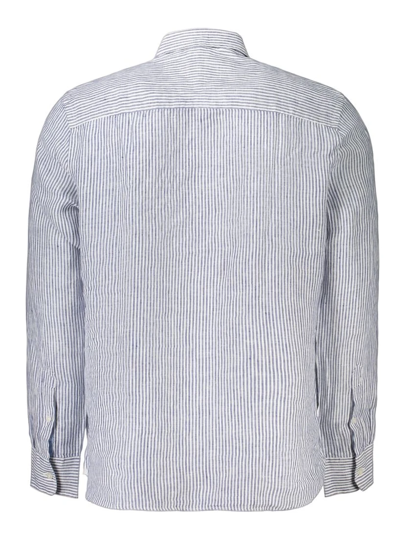 Blue Linen Pattern Shirt