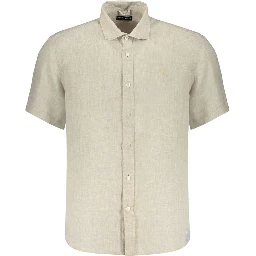 Beige Linen Shortsleeve Shirt