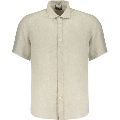 Beige Linen Shortsleeve Shirt