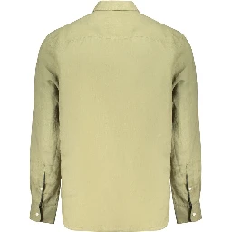 Green Linen Dress Shirt