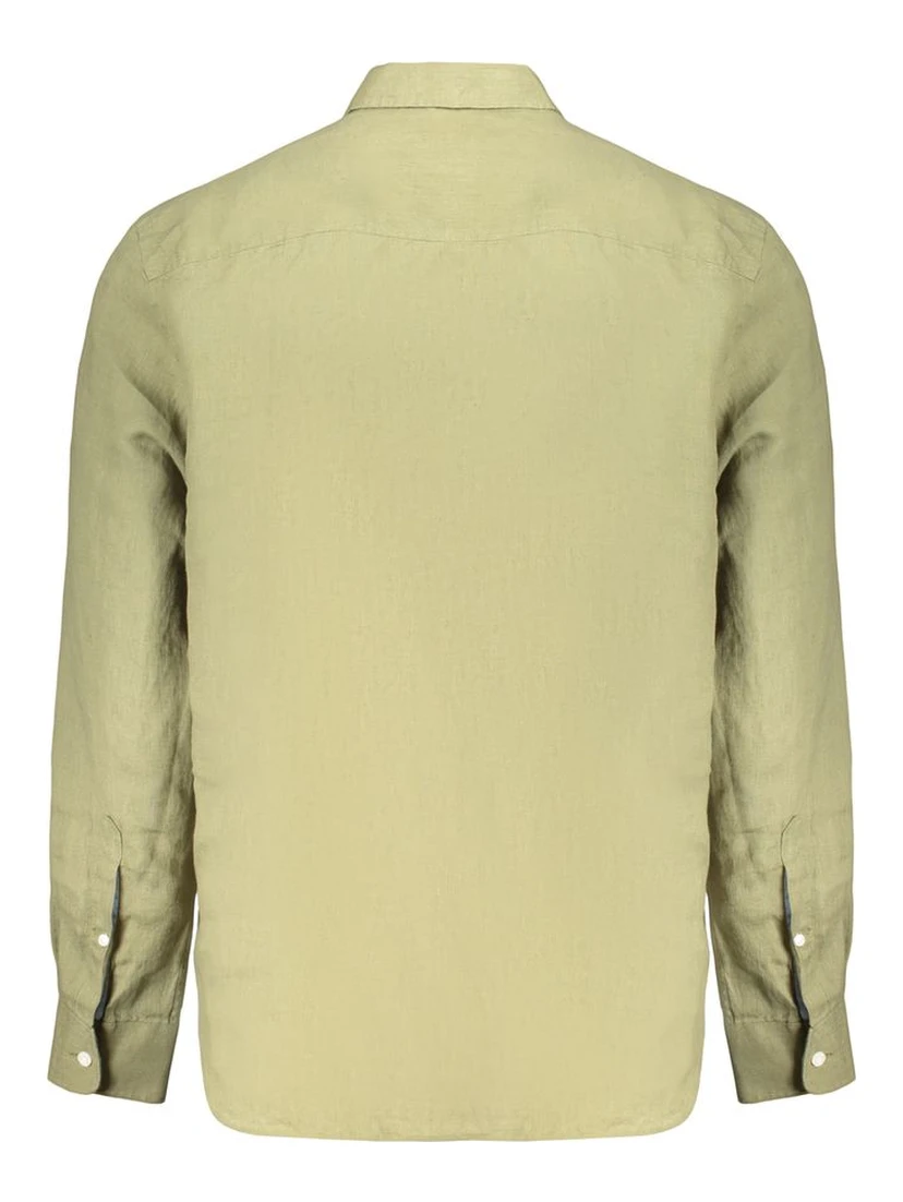 Green Linen Dress Shirt