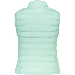 Green Polyester Sleveless Jacket