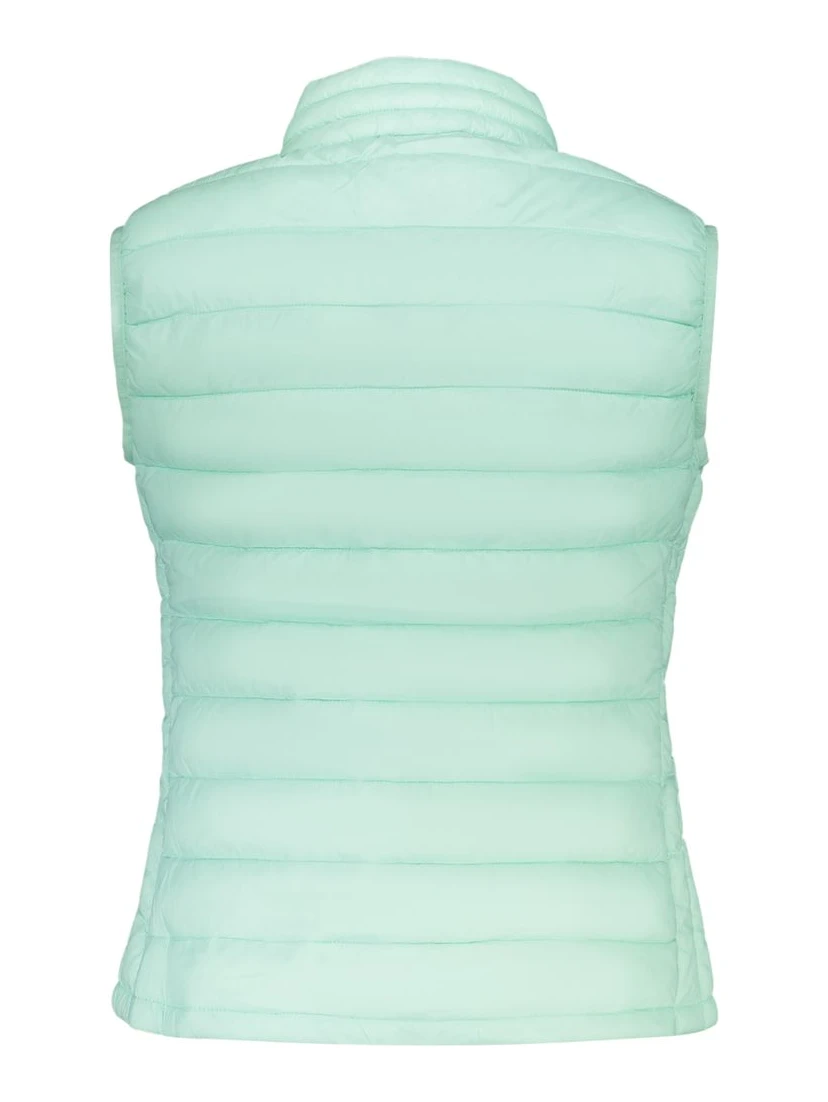 Green Polyester Sleveless Jacket