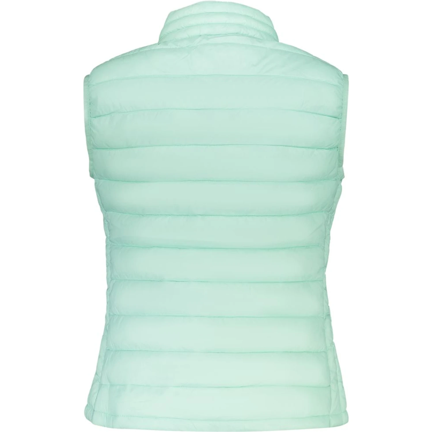 Green Polyester Sleveless Jacket