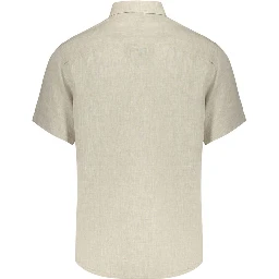 Beige Linen Shortsleeve Shirt