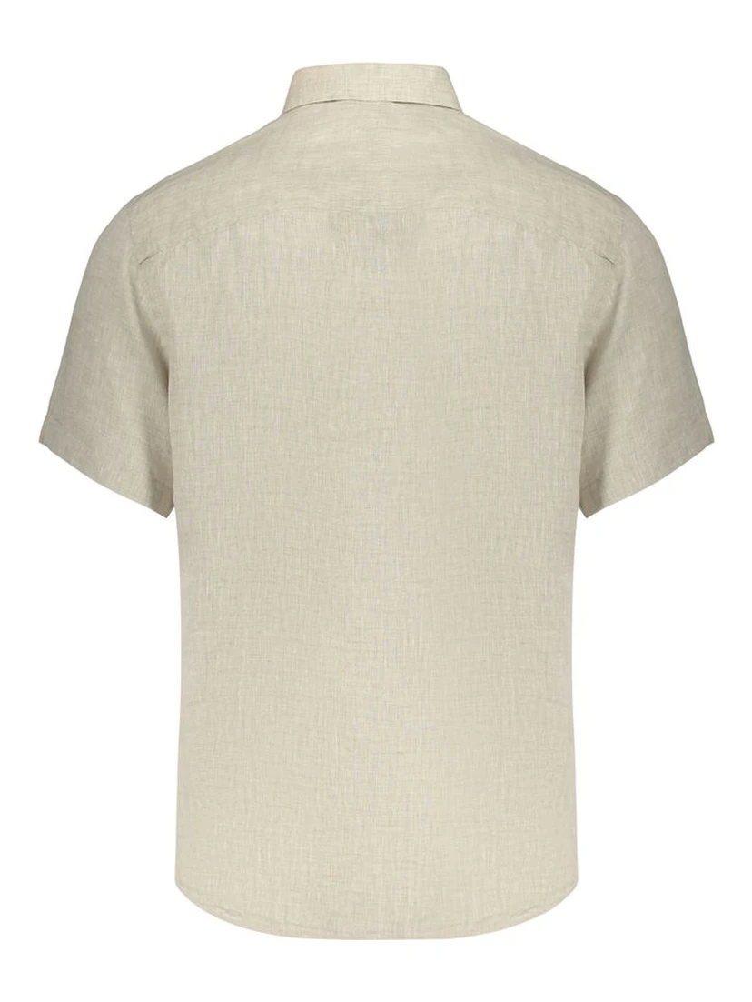 Beige Linen Shortsleeve Shirt