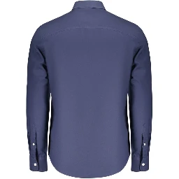 Blue Cotton Mens Shirt