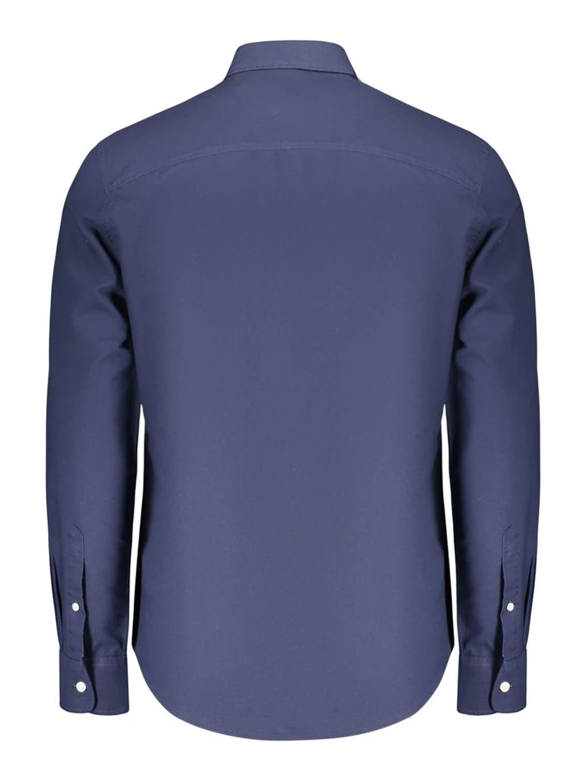 Blue Cotton Mens Shirt
