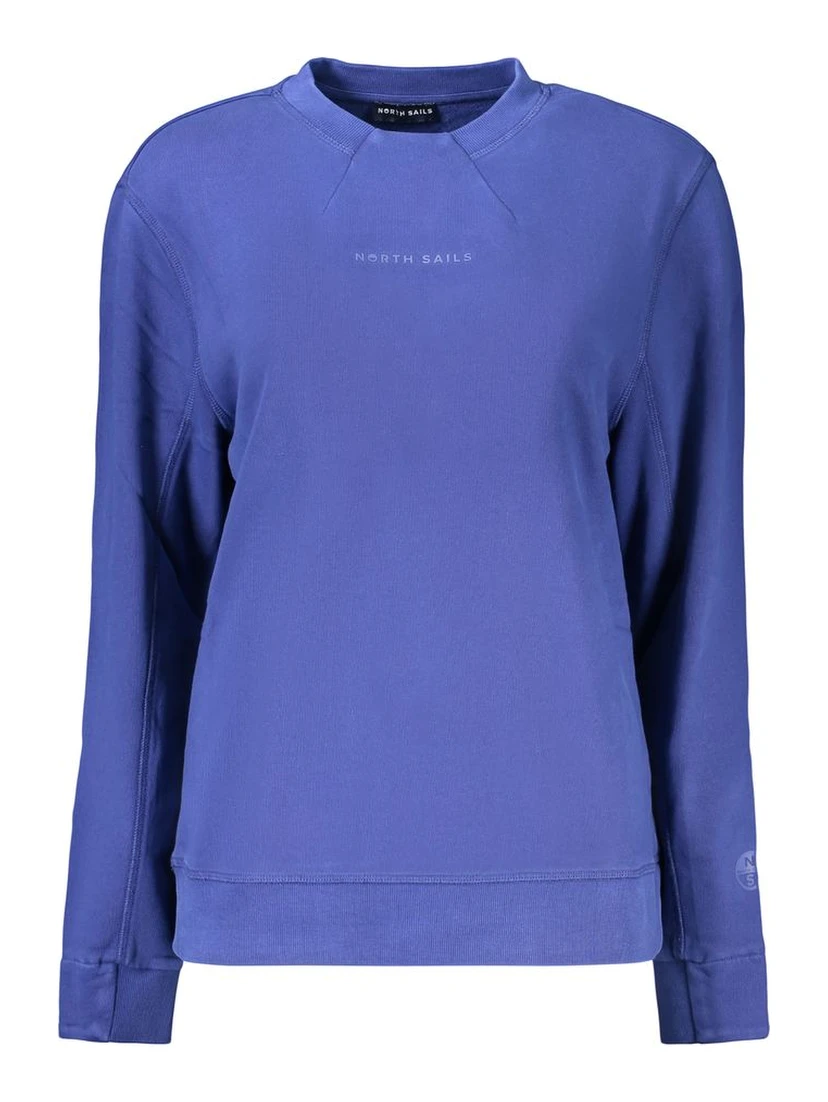 Blue Cotton Women's Sweatshirt
