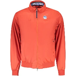 Red Polyester Men's Jacket