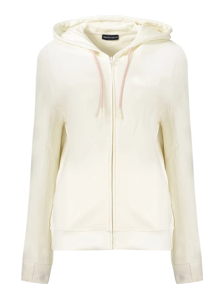 White Cotton Womens Sweatshirt