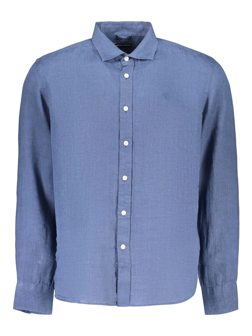 Blue Linen Men's Shirt