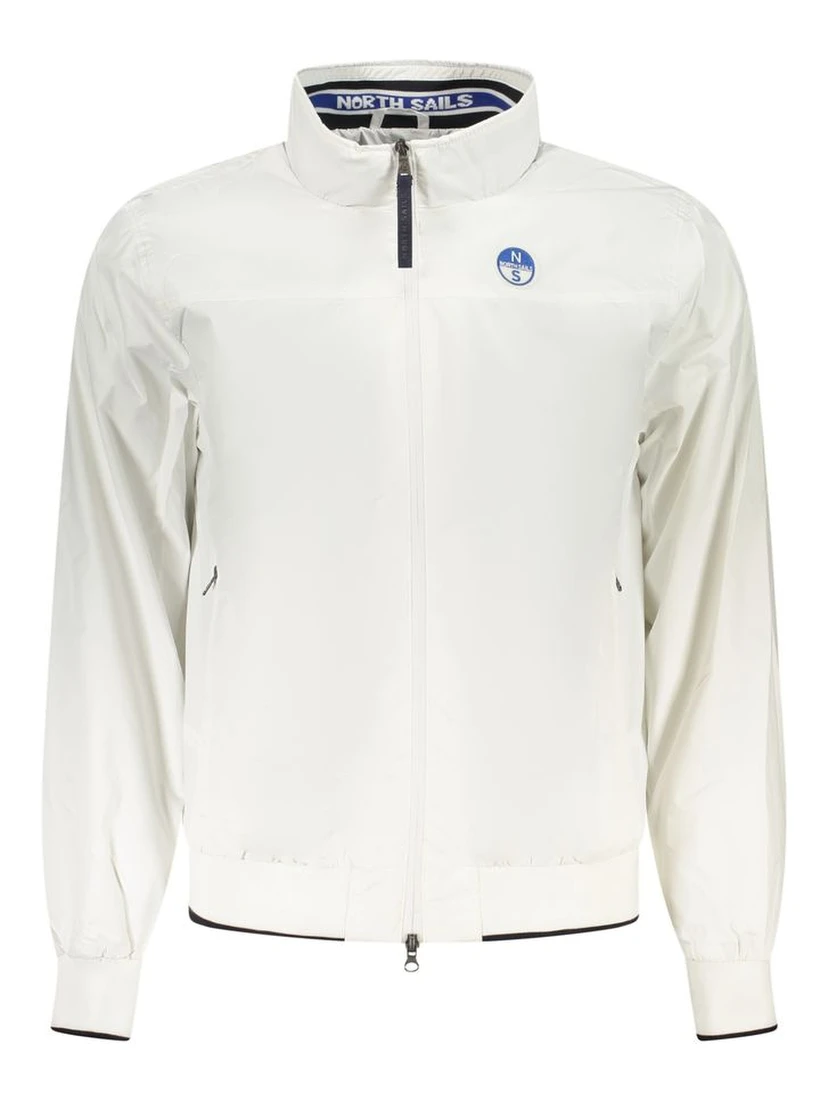 White Polyester Men's Jacket