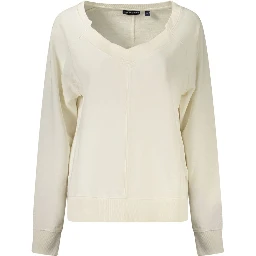 White Cotton Women's Sweatshirt