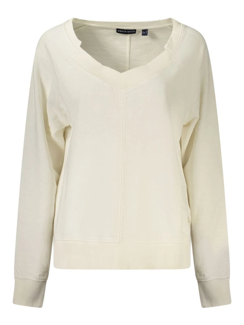 White Cotton Women's Sweatshirt