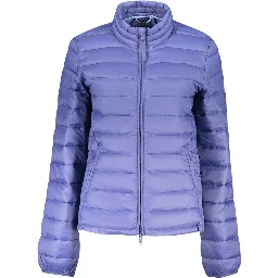 Blue Polyester Women's Jacket