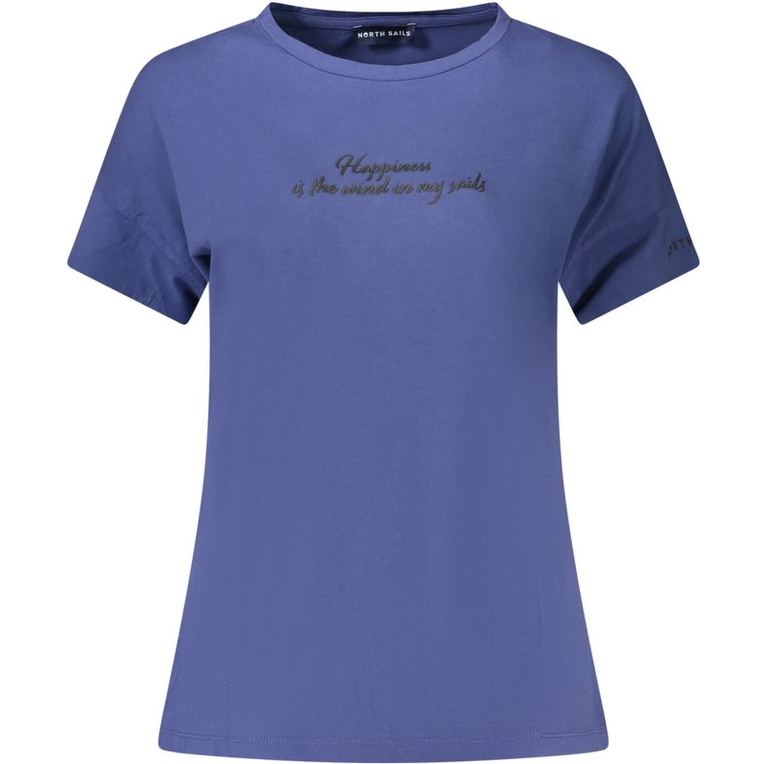 Blue Cotton Women T-Shirt