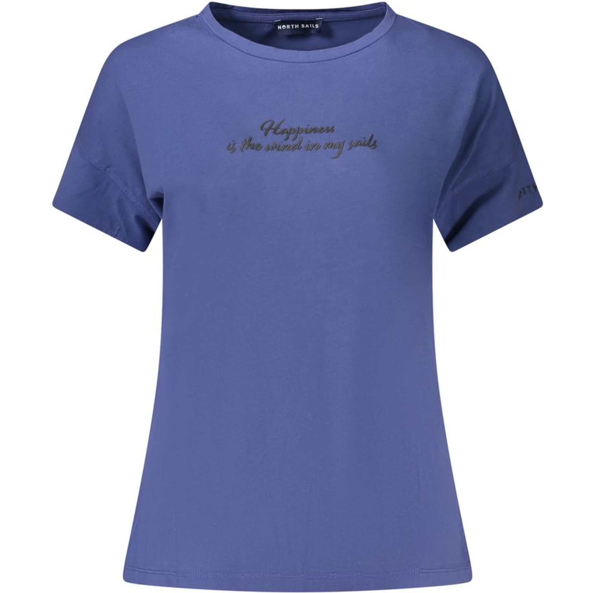 Blue Cotton Women T-Shirt