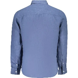 Blue Linen Men's Shirt