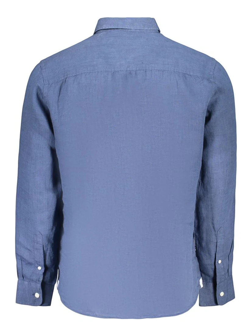 Blue Linen Men's Shirt