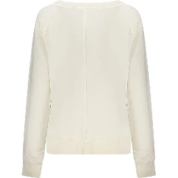 White Cotton Women's Sweatshirt