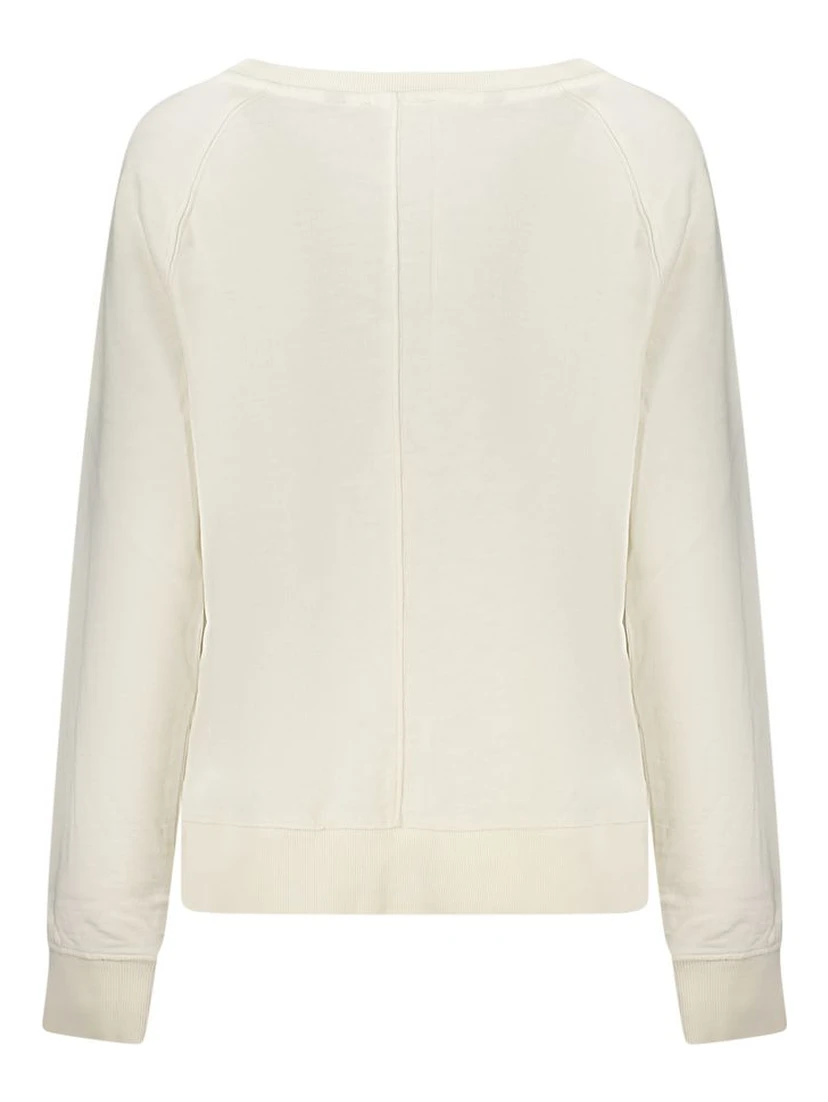 White Cotton Women's Sweatshirt