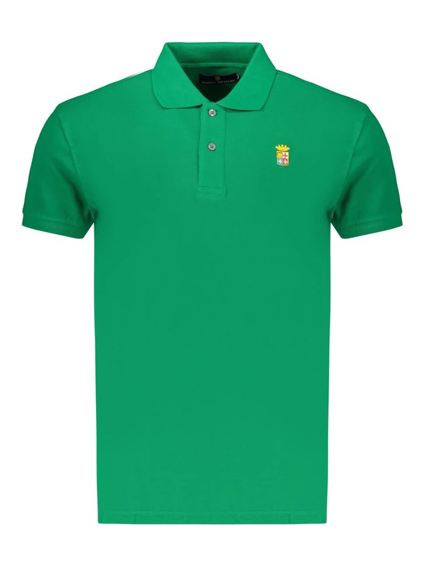 Green Cotton Men's Polo Shirt
