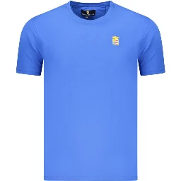 Blue Cotton Men's T-Shirt