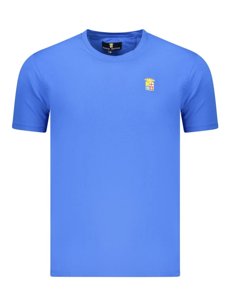 Blue Cotton Men's T-Shirt