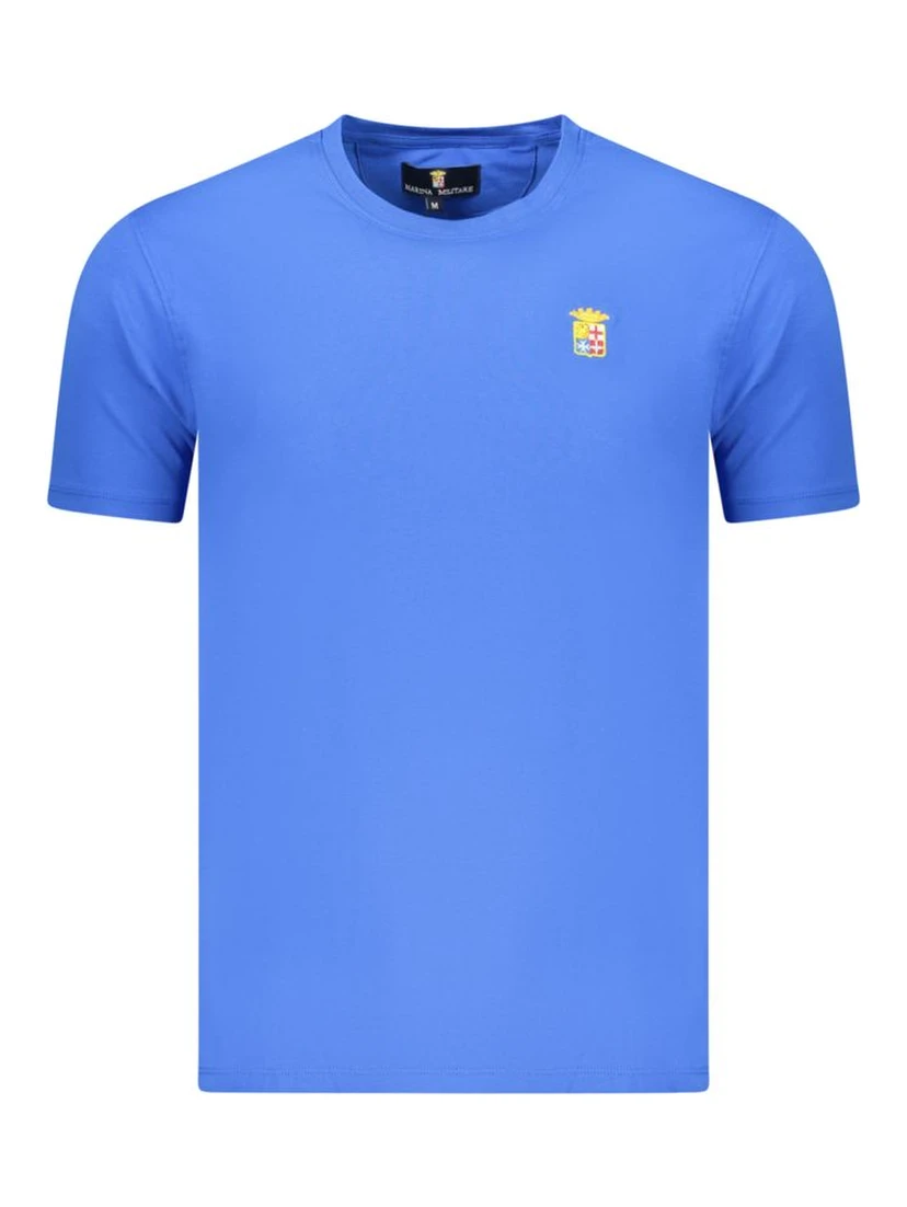 Blue Cotton Men's T-Shirt