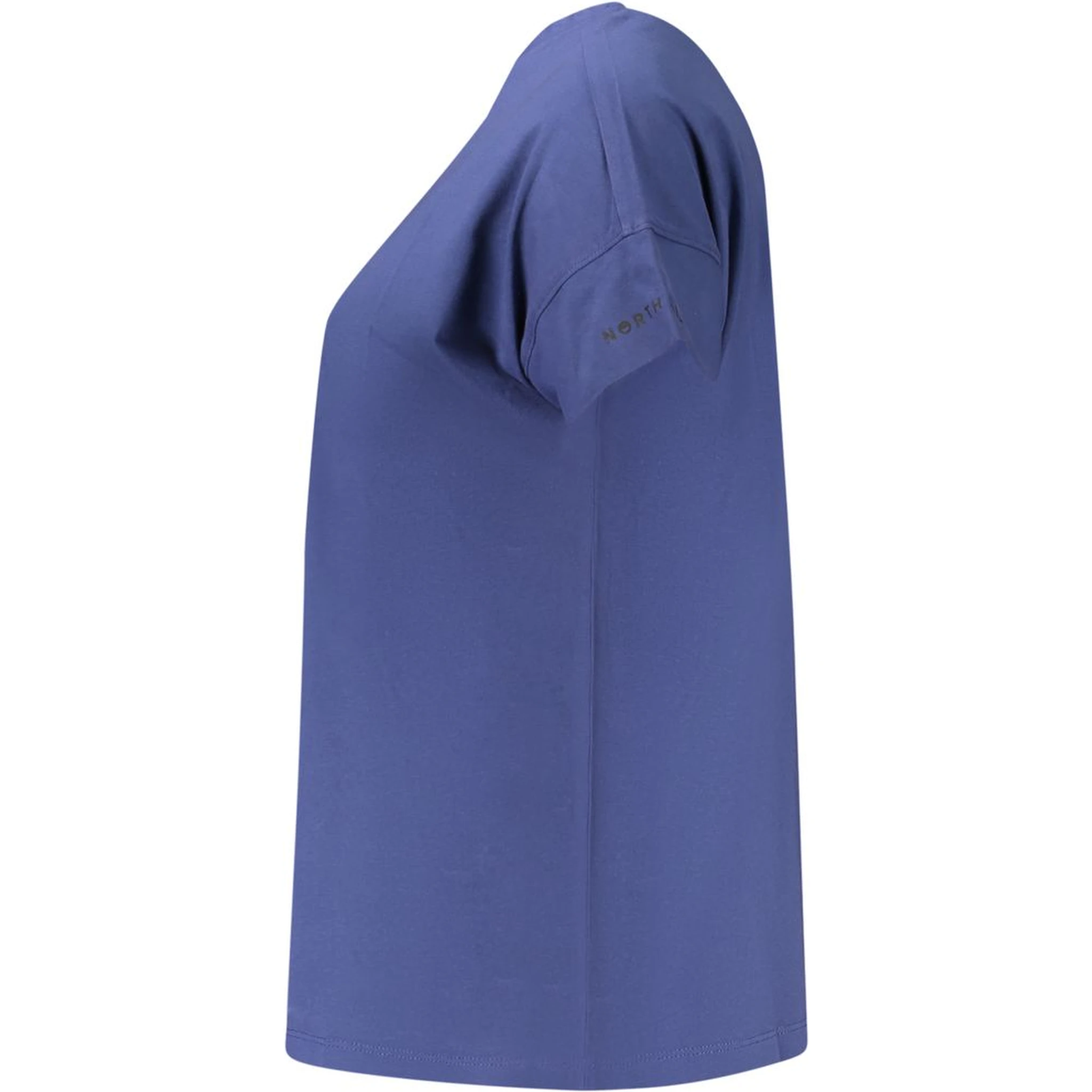 Blue Cotton Women T-Shirt