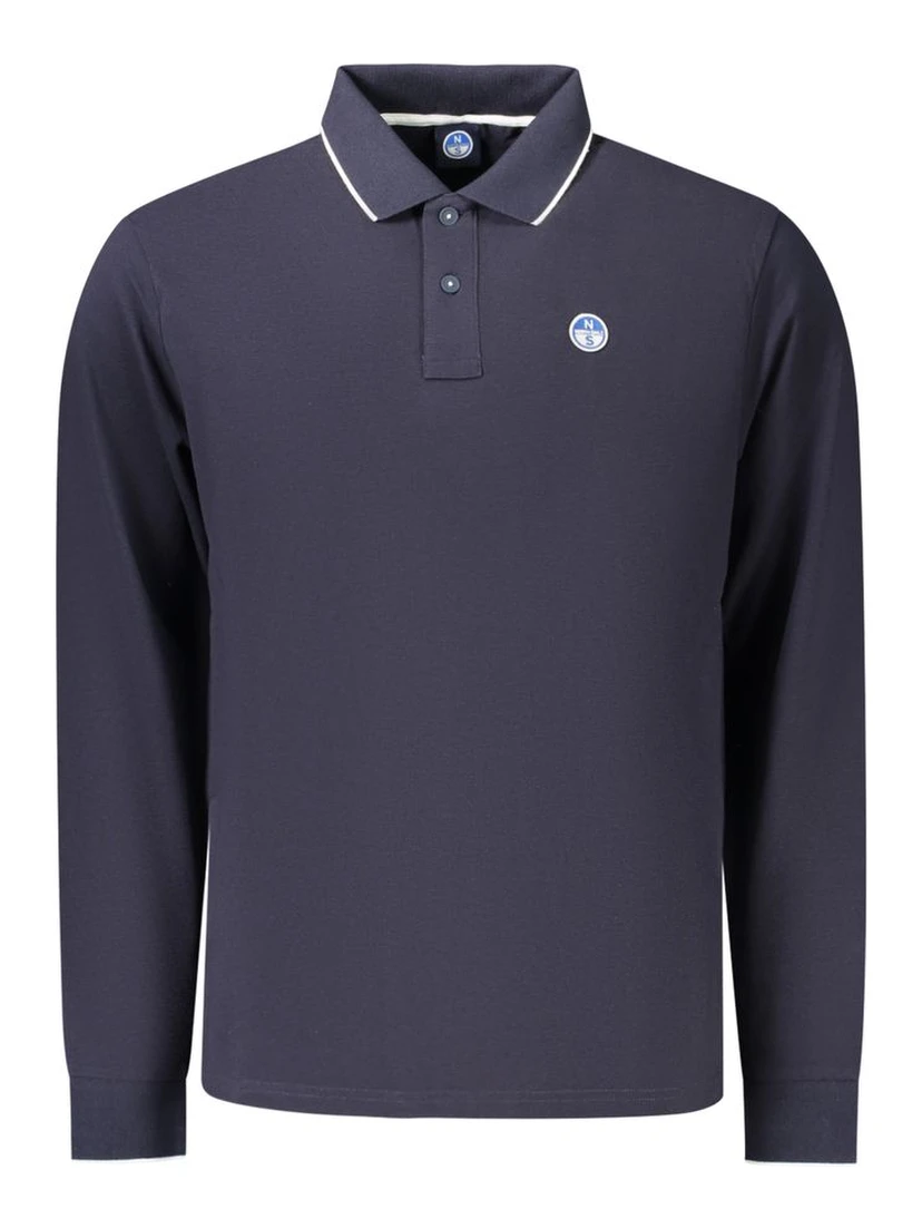 Blue Cotton Men's Polo