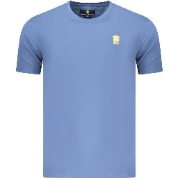 Blue Cotton Men's T-Shirt