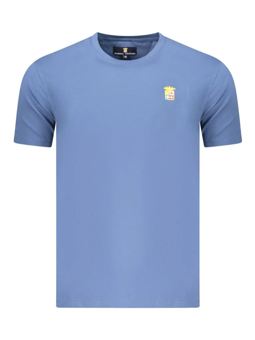 Blue Cotton Men's T-Shirt