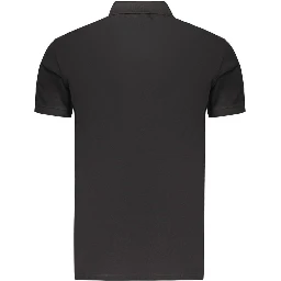 Black Cotton Mens Polo