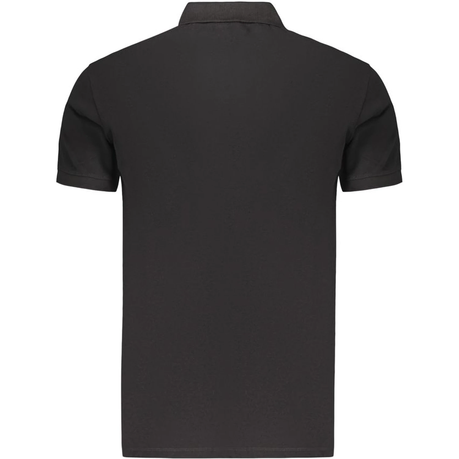 Black Cotton Mens Polo