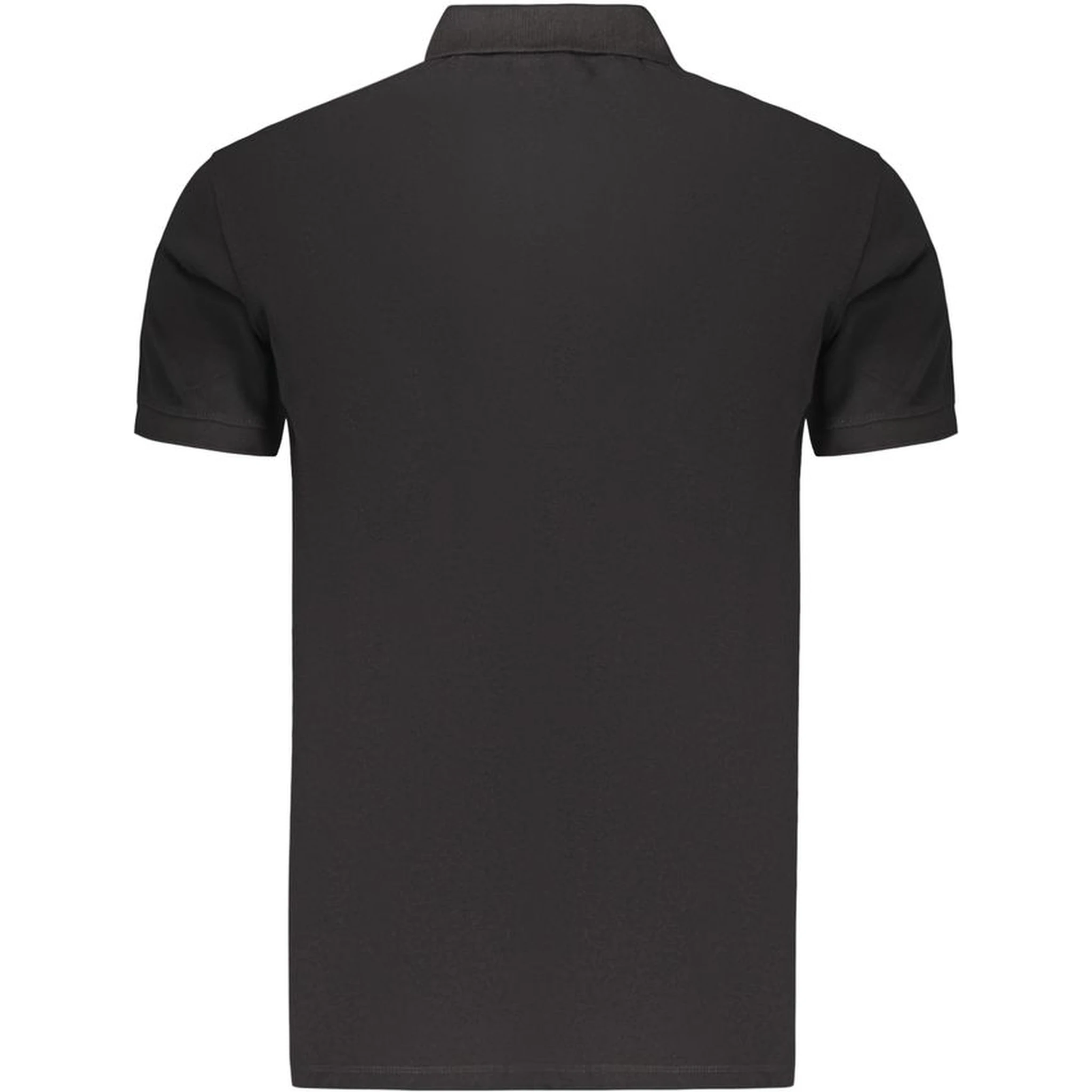 Black Cotton Mens Polo