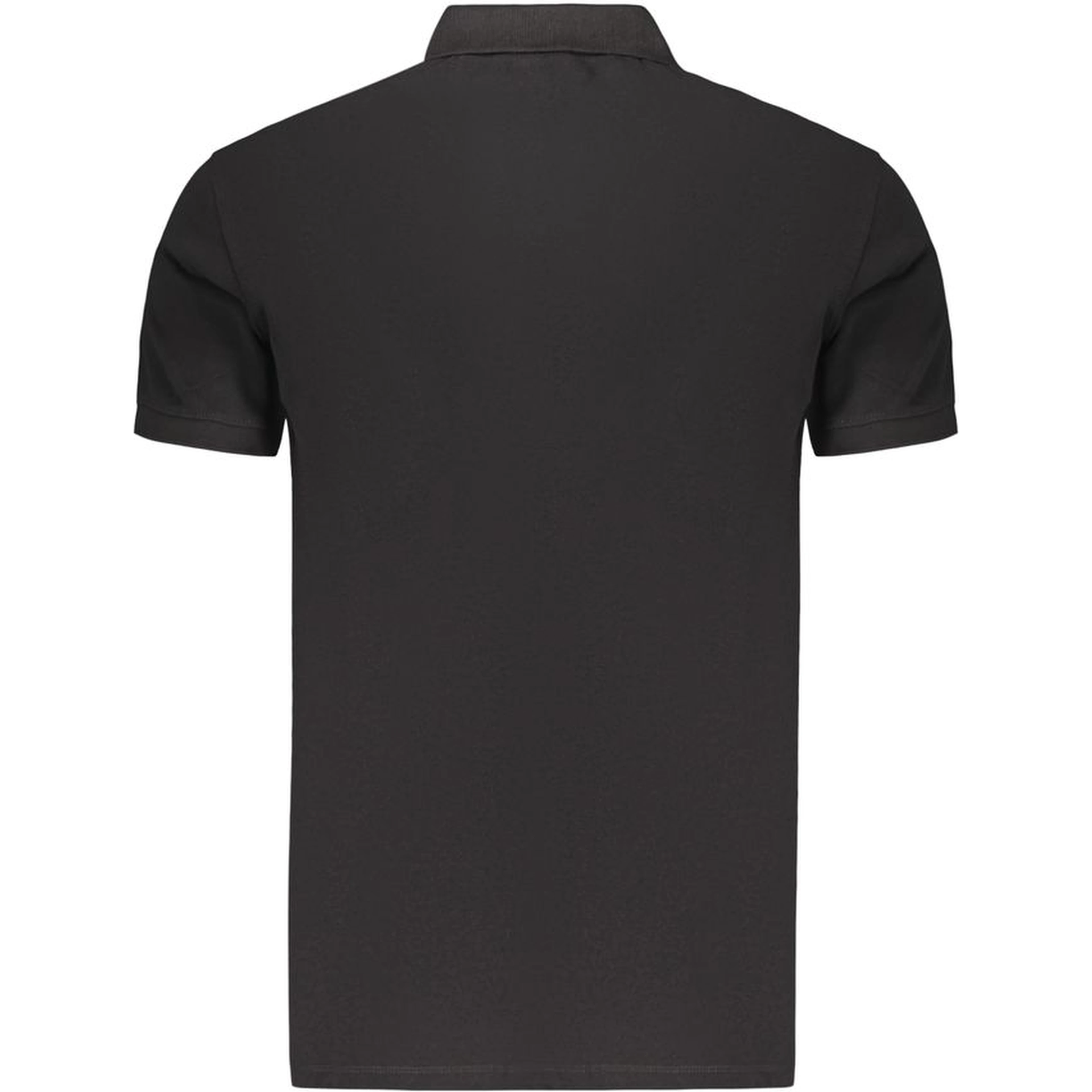 Black Cotton Mens Polo