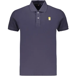 Blue Cotton Men's Polo Shirt