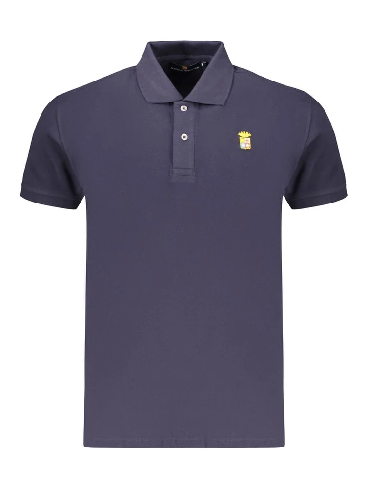 Blue Cotton Men's Polo Shirt