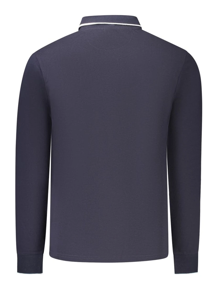 Blue Cotton Men's Polo
