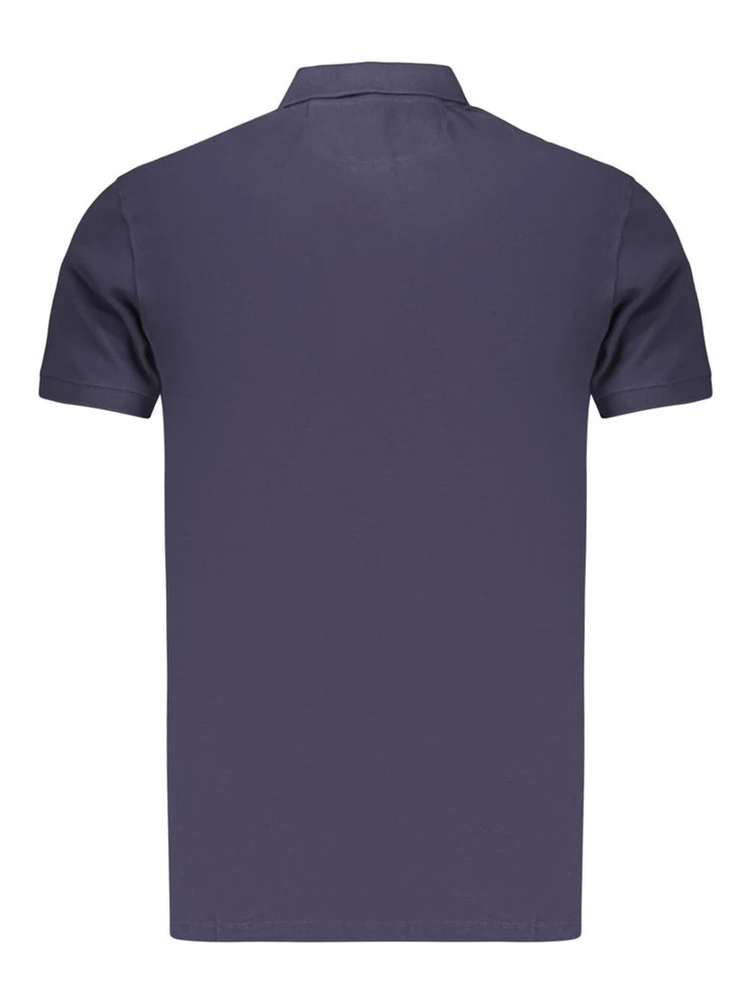 Blue Cotton Men's Polo Shirt